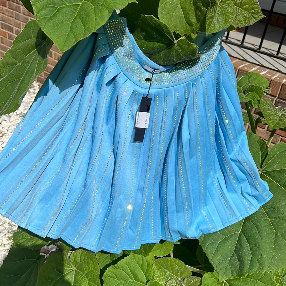 NWT- Badazzle Skirt - Size S - Light Blue in Color
